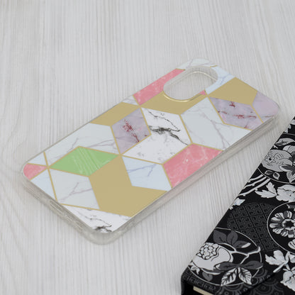Husa de protectie Techsuit Marble Series compatibila cu Oppo A17, acoperire spate, Purple Hex