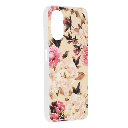 Husa de protectie Techsuit Marble Series compatibila cu Oppo A17, acoperire spate, Mary, Berry Nude