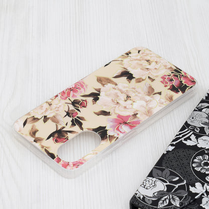 Husa de protectie Techsuit Marble Series compatibila cu Oppo A17, acoperire spate, Mary, Berry Nude