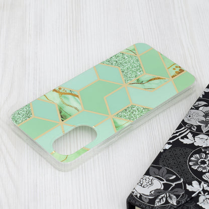 Husa de protectie Techsuit Marble Series compatibila cu Oppo A17, acoperire spate, Green Hex
