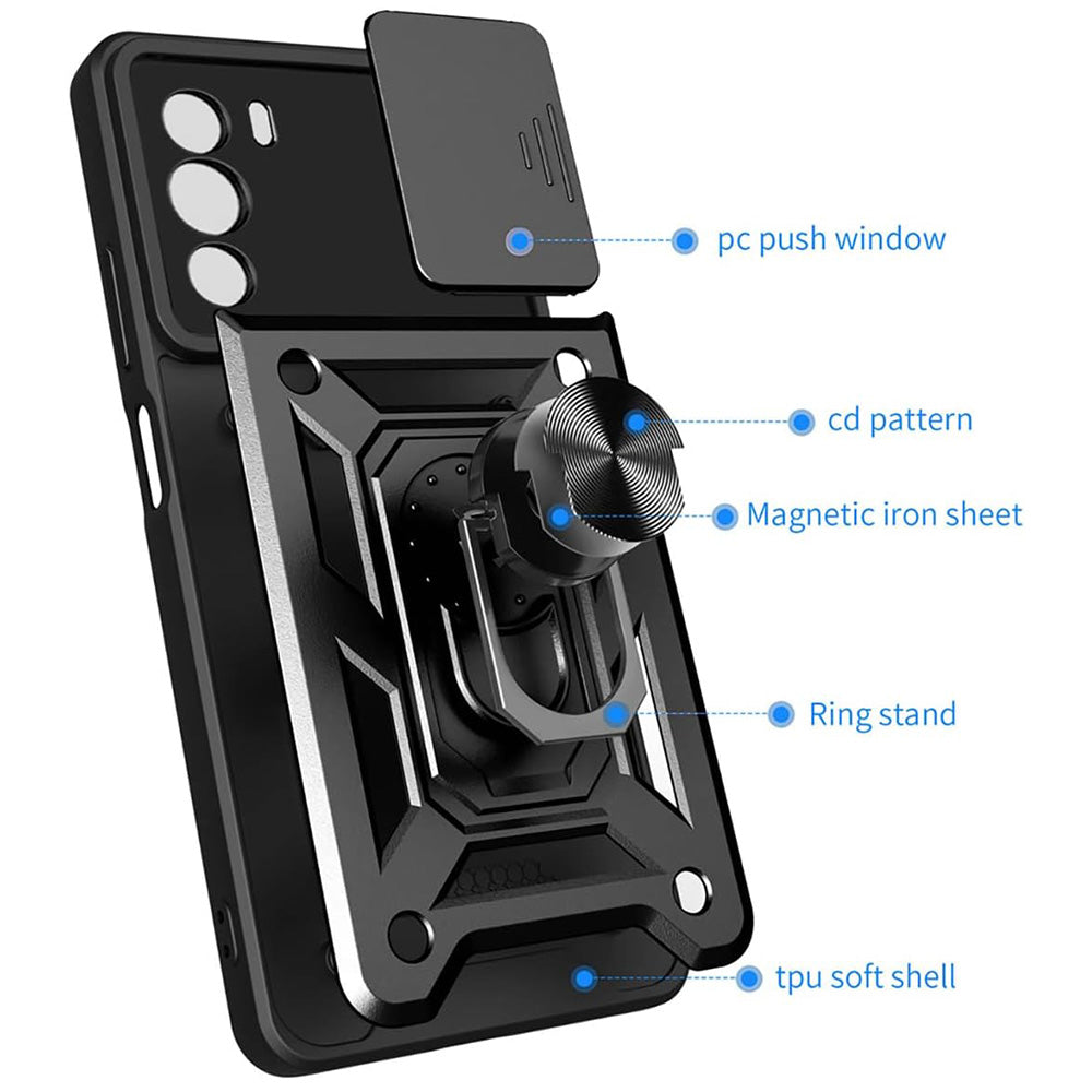 Husa de protectie Techsuit CamShield Series compatibila cu Motorola Edge 30, acoperire spate, negru