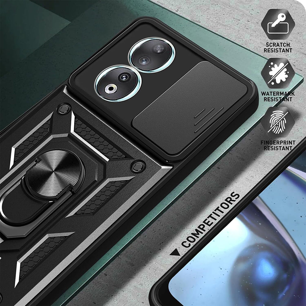 Husa de protectie Techsuit CamShield Series compatibila cu Honor 90, acoperire spate, negru