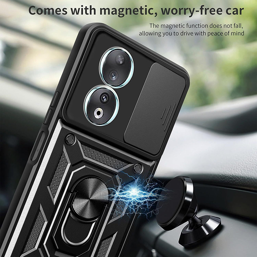 Husa de protectie Techsuit CamShield Series compatibila cu Honor 90, acoperire spate, negru
