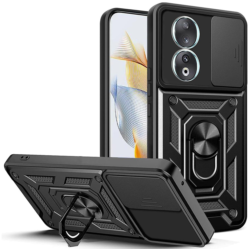 Husa de protectie Techsuit CamShield Series compatibila cu Honor 90, acoperire spate, negru