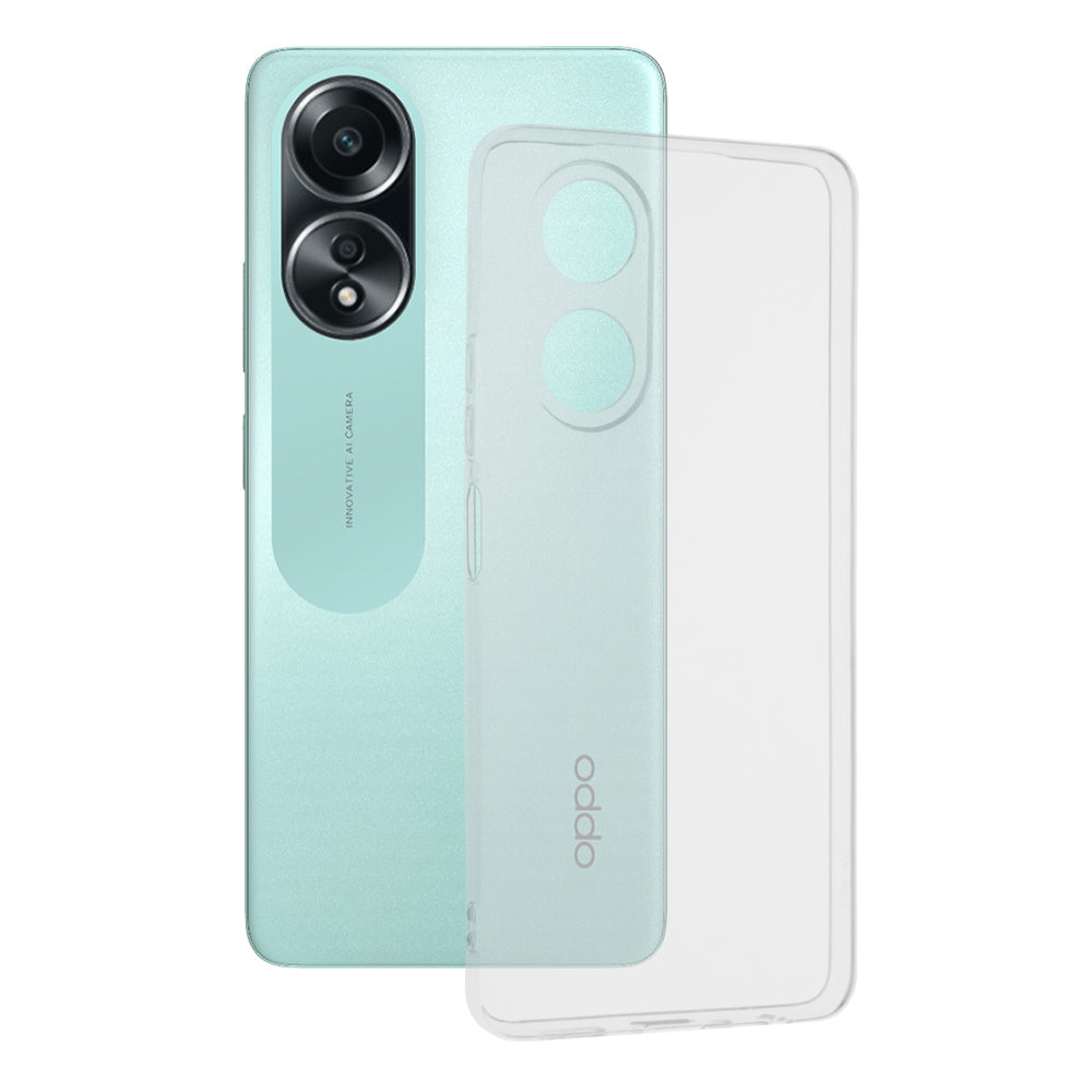 Husa de protectie Techsuit Clear Silicone compatibila cu Oppo A58 4G, acoperire spate, transparent