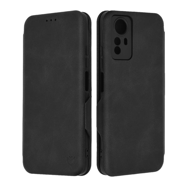 Husa de protectie Techsuit Safe Wallet Plus compatibila cu Xiaomi Redmi Note 12S, acoperire spate, negru