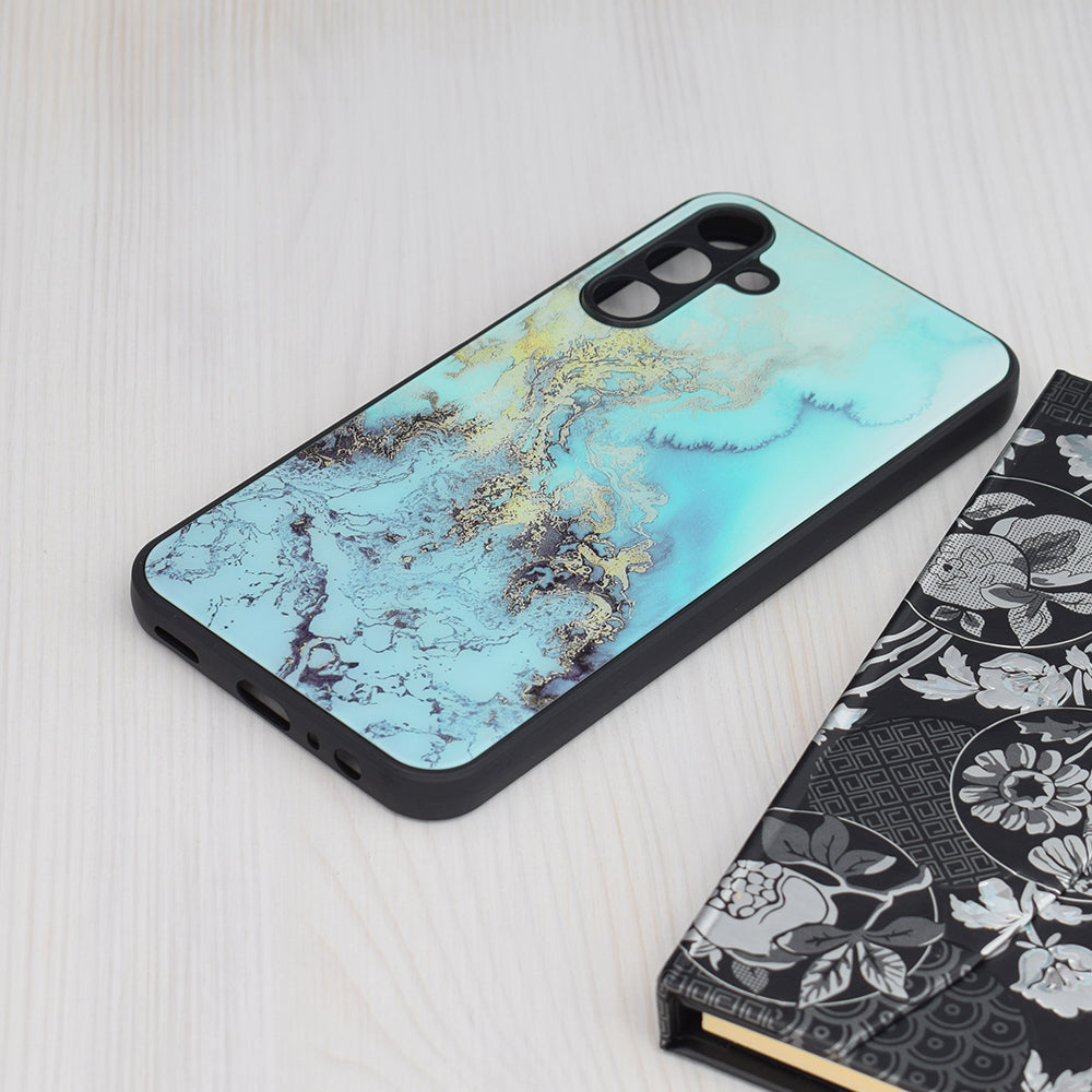 Husa de protectie Techsuit Glaze Series compatibila cu Samsung Galaxy A15 5G, acoperire spate, Blue Ocean