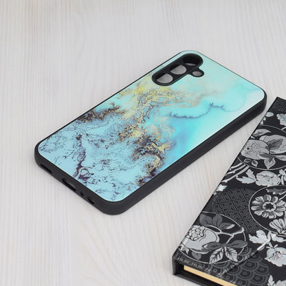 Husa de protectie Techsuit Glaze Series compatibila cu Samsung Galaxy A15 5G, acoperire spate, Blue Ocean