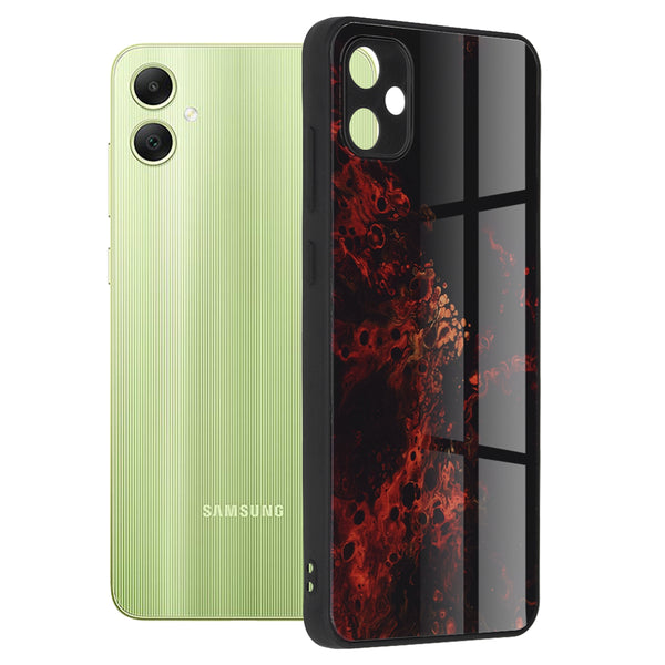 Husa de protectie Techsuit Glaze Series compatibila cu Samsung Galaxy A05, acoperire spate, Red Nebula