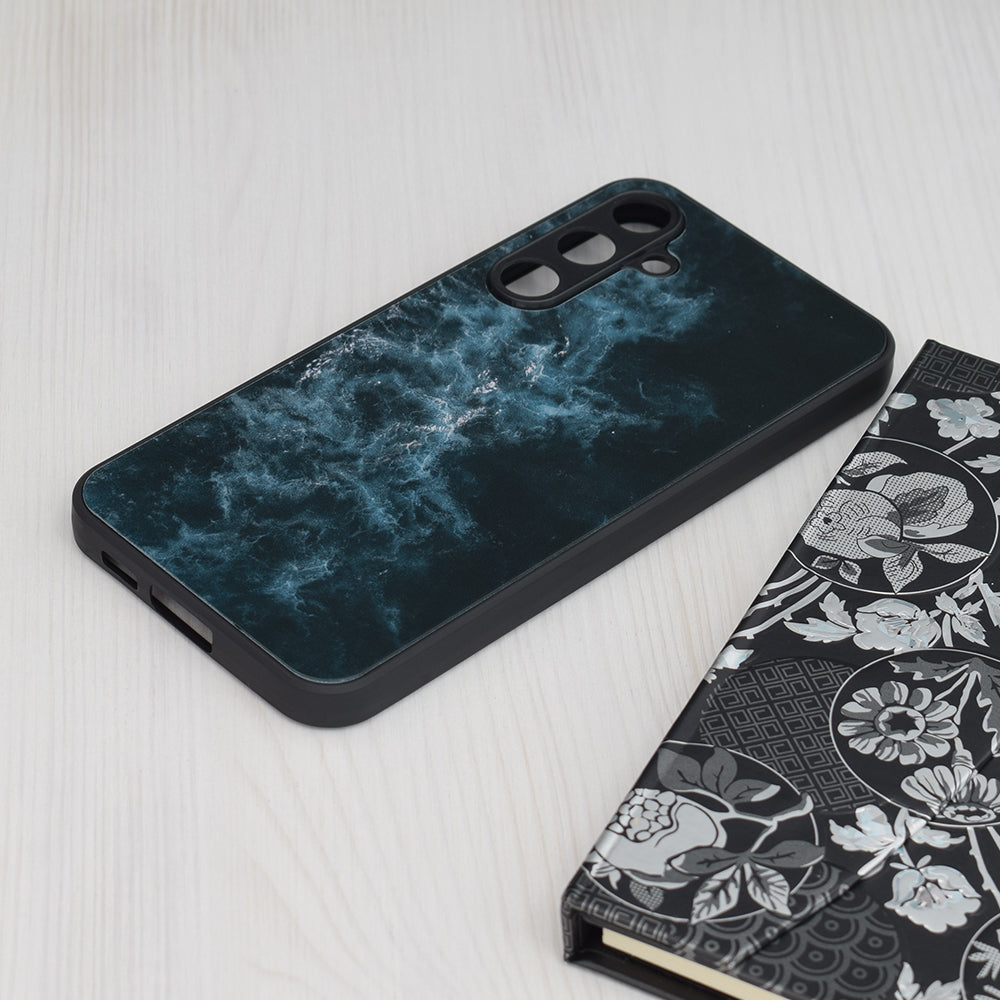 Husa de protectie Techsuit Glaze Series compatibila cu Samsung Galaxy S23 FE, acoperire spate, Blue Nebula