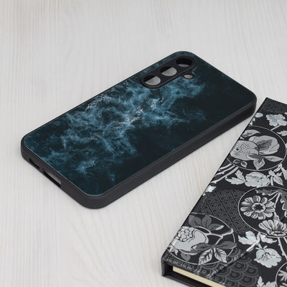 Husa de protectie Techsuit Glaze Series compatibila cu Samsung Galaxy S23 FE, acoperire spate, Blue Nebula