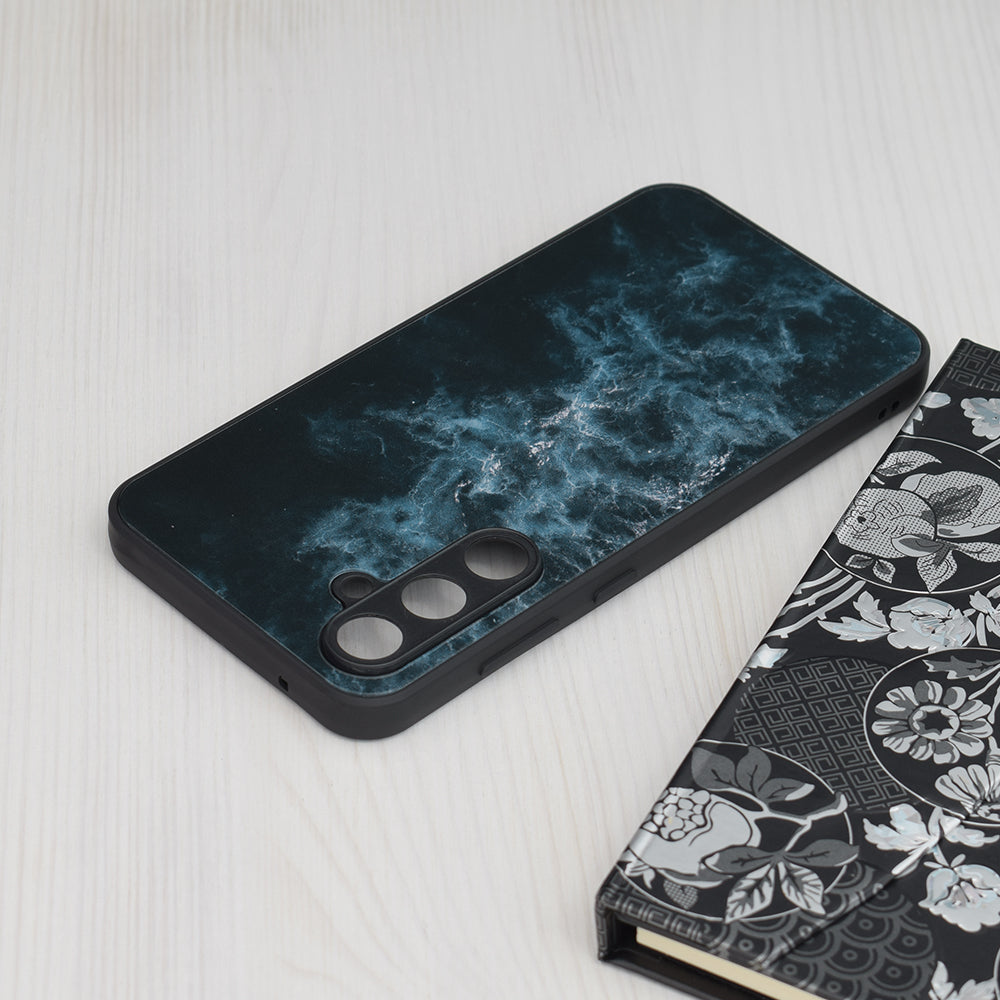 Husa de protectie Techsuit Glaze Series compatibila cu Samsung Galaxy S23 FE, acoperire spate, Blue Nebula