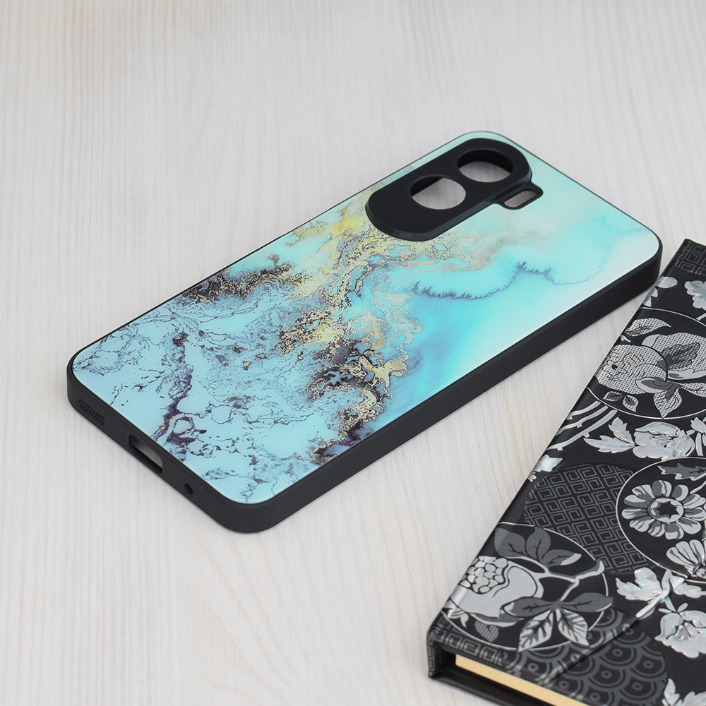 Husa de protectie Techsuit Glaze Series compatibila cu Honor 90, acoperire spate, Blue Ocean