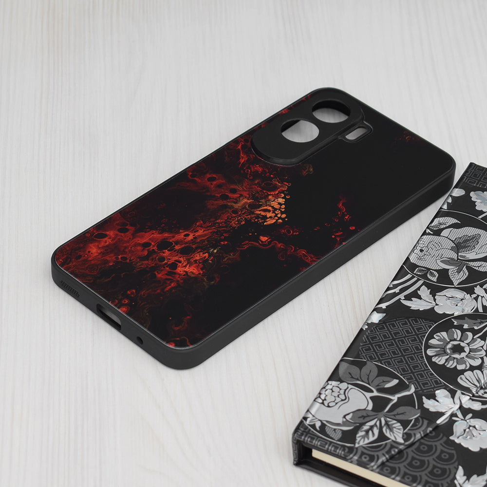 Husa de protectie Techsuit Glaze Series compatibila cu Honor 90, acoperire spate, Red Nebula