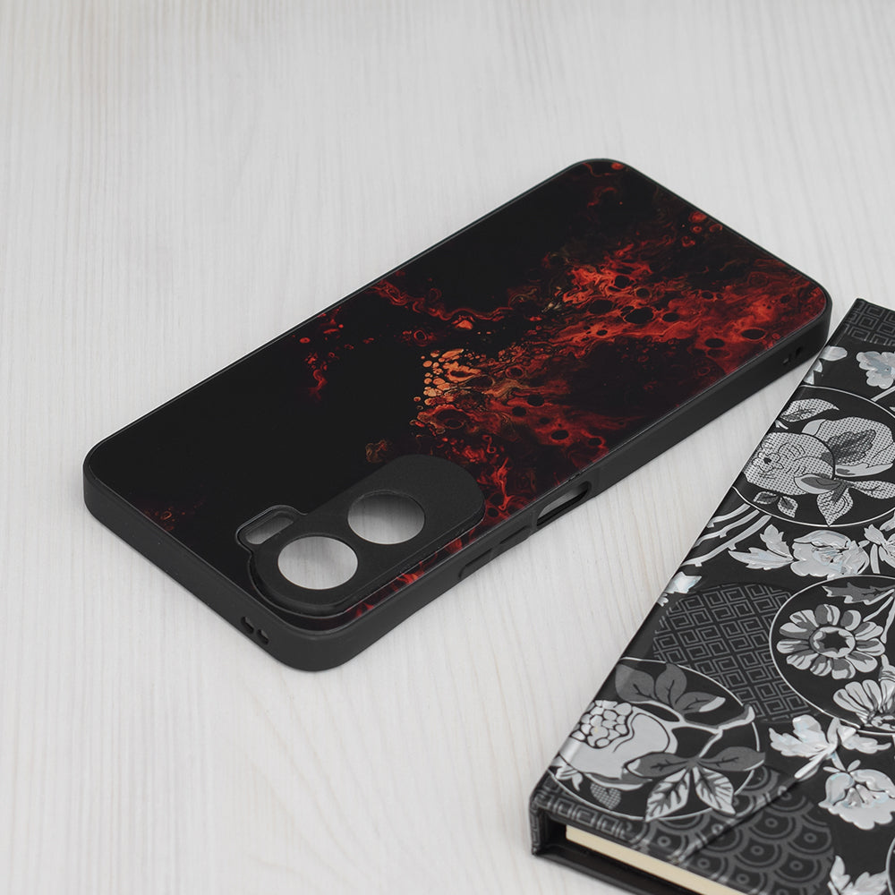 Husa de protectie Techsuit Glaze Series compatibila cu Honor 90, acoperire spate, Red Nebula
