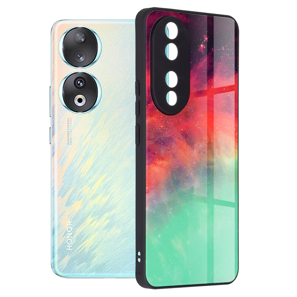 Husa de protectie Techsuit Glaze Series compatibila cu Honor 90, acoperire spate, Fiery Ocean