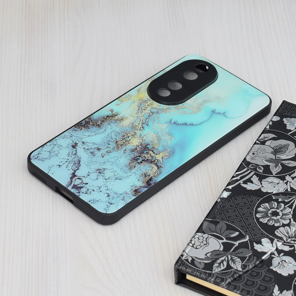 Husa de protectie Techsuit Glaze Series compatibila cu Honor 70 Lite, acoperire spate, Blue Ocean