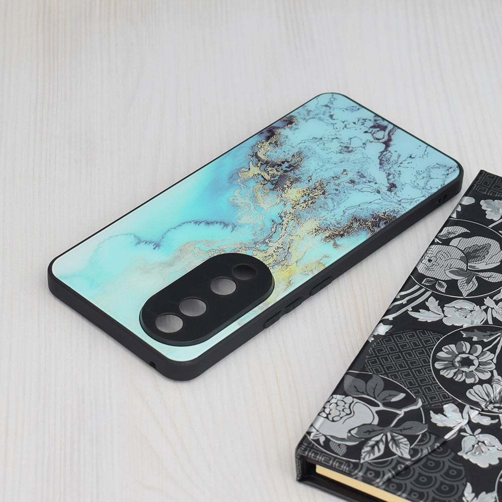 Husa de protectie Techsuit Glaze Series compatibila cu Honor 70 Lite, acoperire spate, Blue Ocean