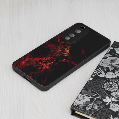 Husa de protectie Techsuit Glaze Series compatibila cu Honor 70 Lite, acoperire spate, Red Nebula
