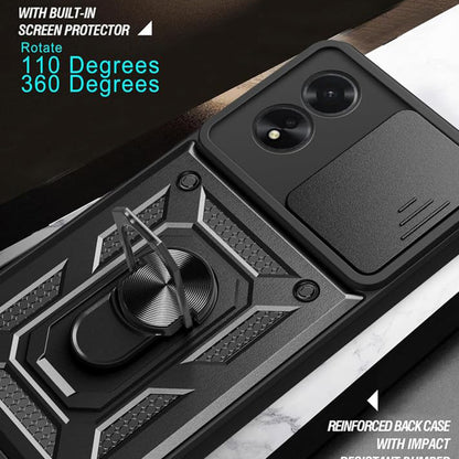 Husa de protectie Techsuit CamShield Series compatibila cu Oppo A58 4G, acoperire spate, negru
