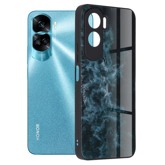Husa de protectie Techsuit Glaze Series compatibila cu Honor 90 Lite, acoperire spate, Blue Nebula