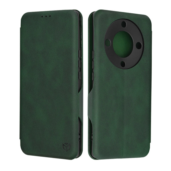 Husa de protectie Techsuit Safe Wallet Plus compatibila cu Honor Magic5 Lite, acoperire spate, verde