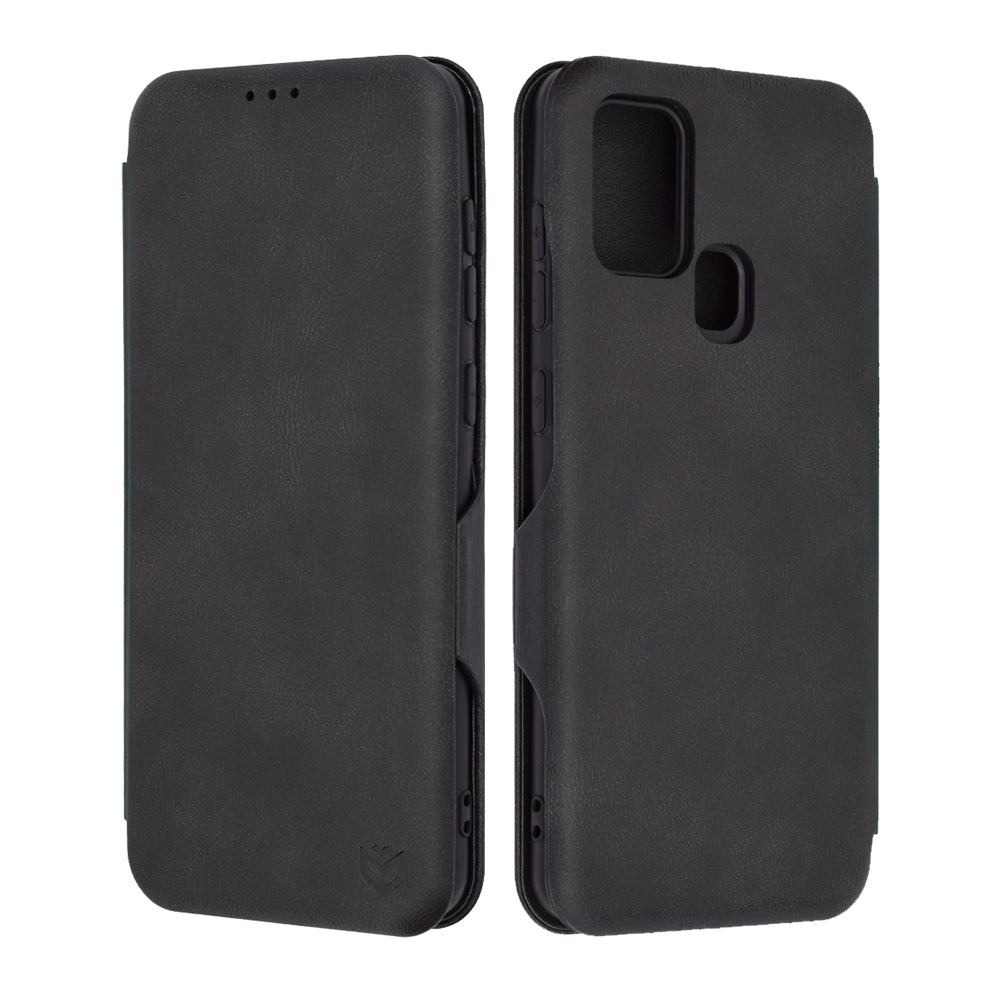 Husa de protectie Techsuit Safe Wallet Plus compatibila cu Samsung Galaxy A21s, acoperire spate, negru