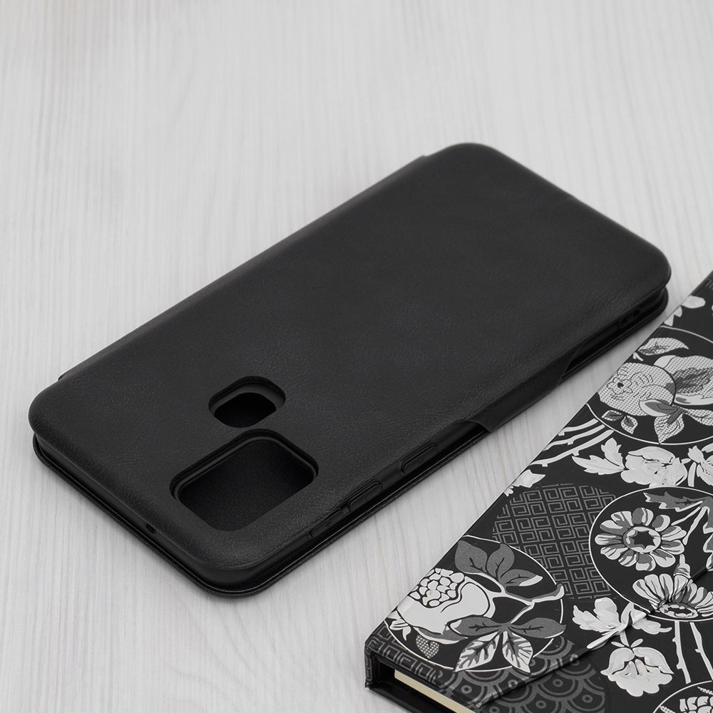 Husa de protectie Techsuit Safe Wallet Plus compatibila cu Samsung Galaxy A21s, acoperire spate, negru