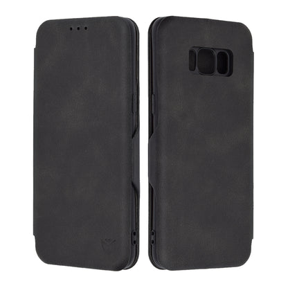 Husa de protectie Techsuit Safe Wallet Plus compatibila cu Samsung Galaxy S8, acoperire spate, negru