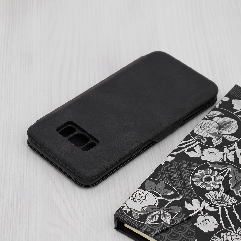 Husa de protectie Techsuit Safe Wallet Plus compatibila cu Samsung Galaxy S8, acoperire spate, negru