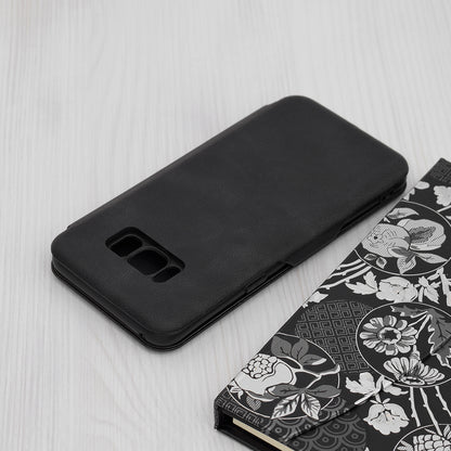 Husa de protectie Techsuit Safe Wallet Plus compatibila cu Samsung Galaxy S8, acoperire spate, negru