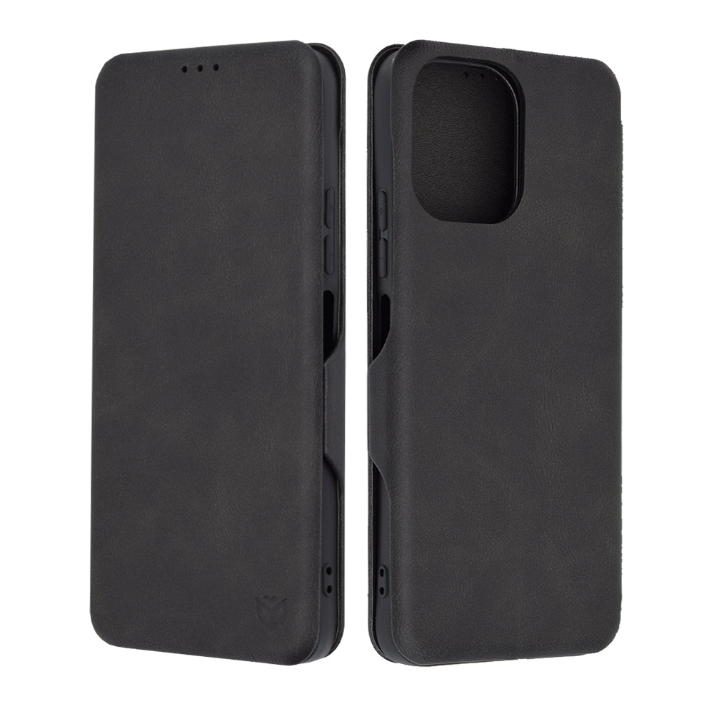 Husa de protectie Techsuit Safe Wallet Plus compatibila cu Xiaomi Redmi 12 4G, acoperire spate, negru