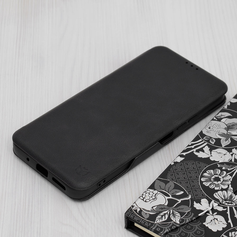 Husa de protectie Techsuit Safe Wallet Plus compatibila cu Xiaomi Redmi 12 4G, acoperire spate, negru
