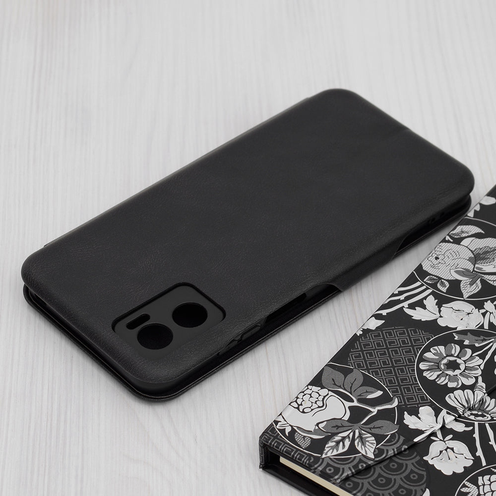 Husa de protectie Techsuit Safe Wallet Plus compatibila cu Motorola Moto E14, acoperire spate, negru