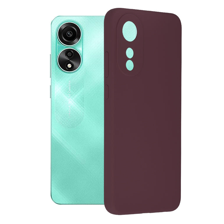 Husa de protectie Techsuit Soft Edge Silicone compatibila cu Oppo A78 4G, acoperire spate, visiniu