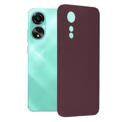 Husa de protectie Techsuit Soft Edge Silicone compatibila cu Oppo A78 4G, acoperire spate, visiniu