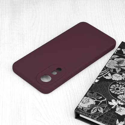 Husa de protectie Techsuit Soft Edge Silicone compatibila cu Oppo A78 4G, acoperire spate, visiniu