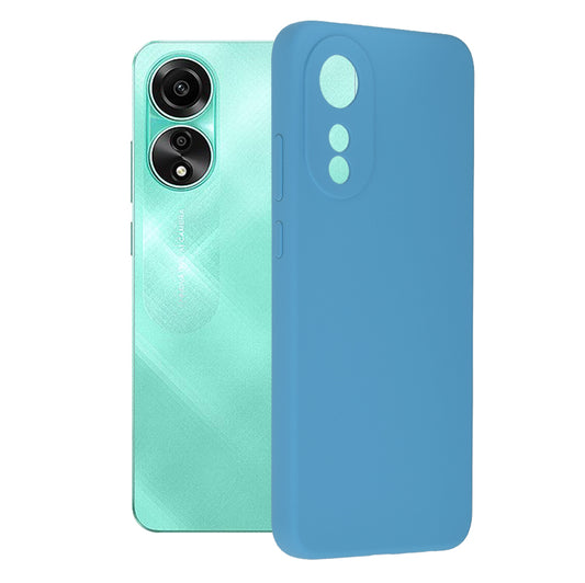 Husa de protectie Techsuit Soft Edge Silicone compatibila cu Oppo A78 4G, acoperire spate, albastru deschis