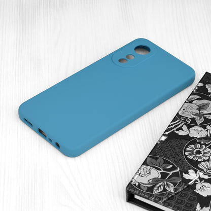 Husa de protectie Techsuit Soft Edge Silicone compatibila cu Oppo A78 4G, acoperire spate, albastru deschis