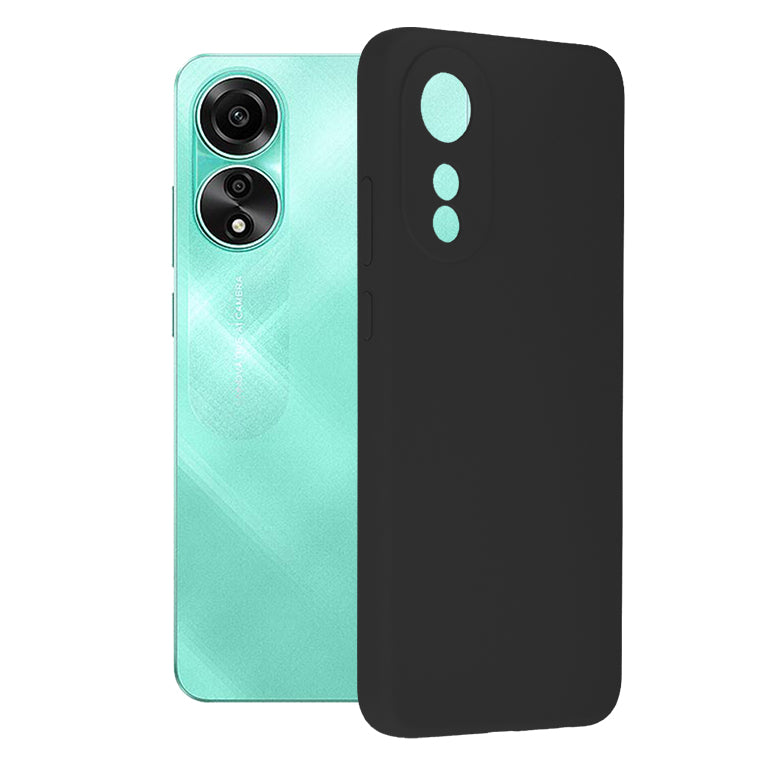 Husa de protectie Techsuit Soft Edge Silicone compatibila cu Oppo A78 4G, acoperire spate, negru