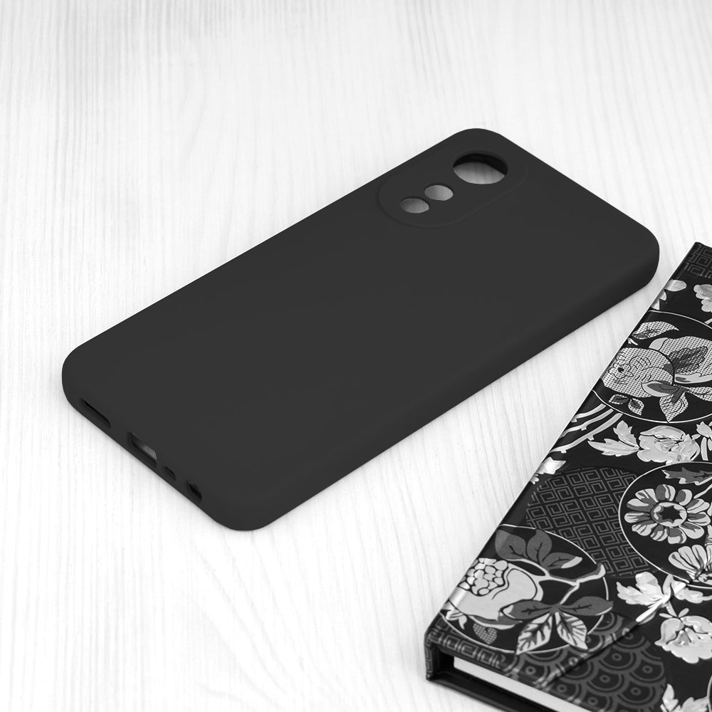 Husa de protectie Techsuit Soft Edge Silicone compatibila cu Oppo A78 4G, acoperire spate, negru