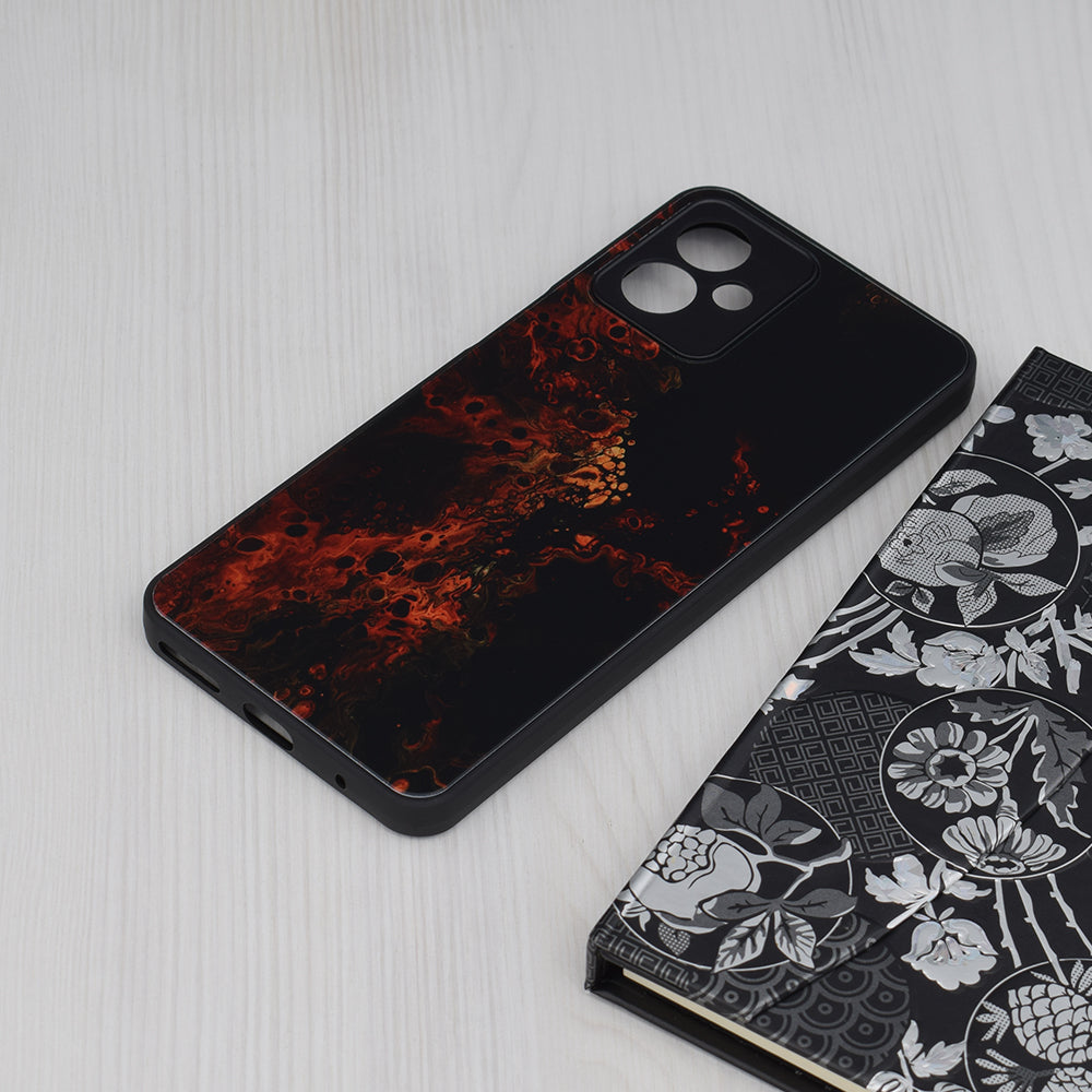 Husa de protectie Techsuit Glaze Series compatibila cu Motorola Moto G23, acoperire spate, Red Nebula