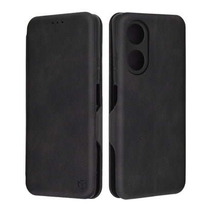 Husa de protectie Techsuit Safe Wallet Plus compatibila cu Oppo A58 4G, acoperire spate, negru
