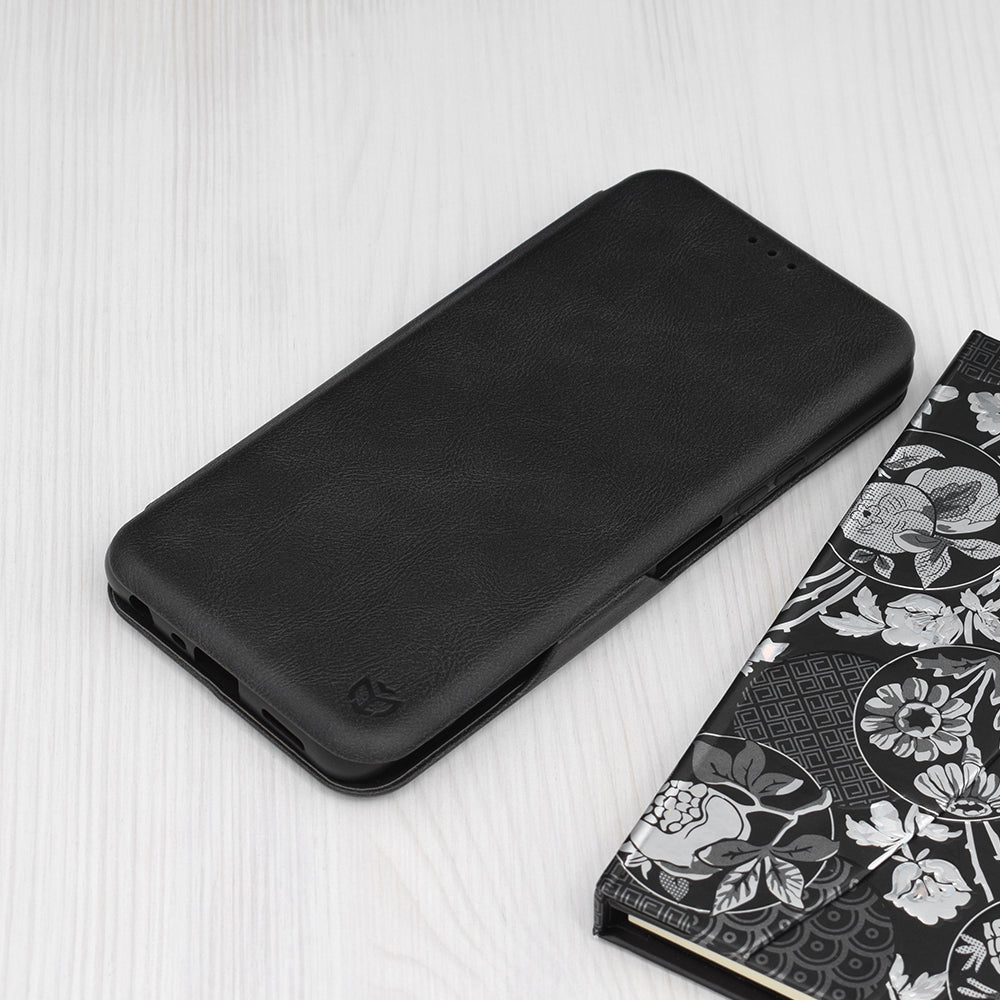 Husa de protectie Techsuit Safe Wallet Plus compatibila cu Oppo A18, acoperire spate, negru