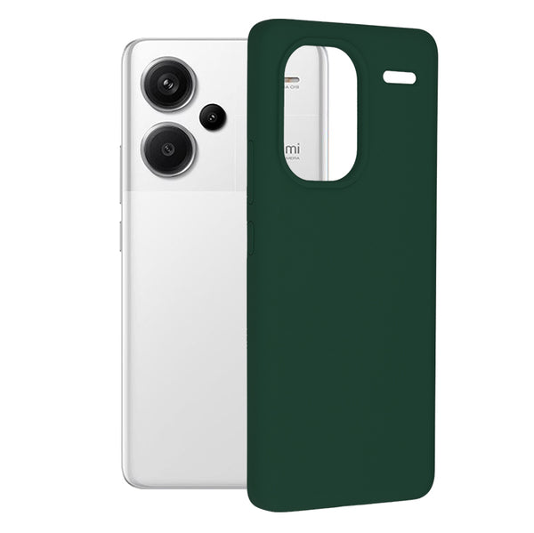 Husa de protectie Techsuit Soft Edge Silicone compatibila cu Xiaomi Redmi Note 13 Pro Plus 5G, acoperire spate, verde inchis