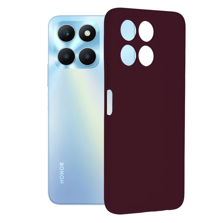 Husa de protectie Techsuit Soft Edge Silicone compatibila cu Honor X6a, acoperire spate, visiniu