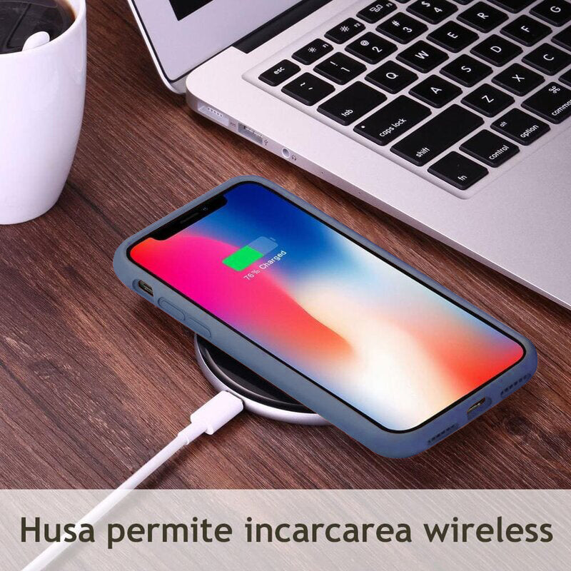 Husa de protectie Techsuit Soft Edge Silicone compatibila cu Honor X6a, acoperire spate, albastru deschis