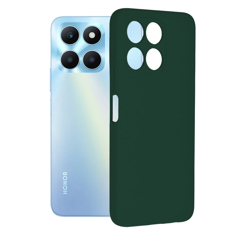 Husa de protectie Techsuit Soft Edge Silicone compatibila cu Honor X6a, acoperire spate, verde inchis