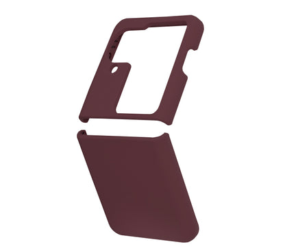 Husa de protectie Techsuit Soft Edge Silicone compatibila cu Oppo Find N3 Flip, acoperire spate, visiniu