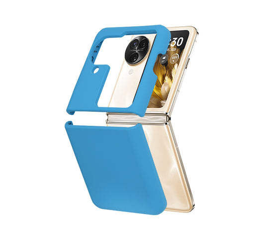 Husa de protectie Techsuit Soft Edge Silicone compatibila cu Oppo Find N3 Flip, acoperire spate, albastru deschis
